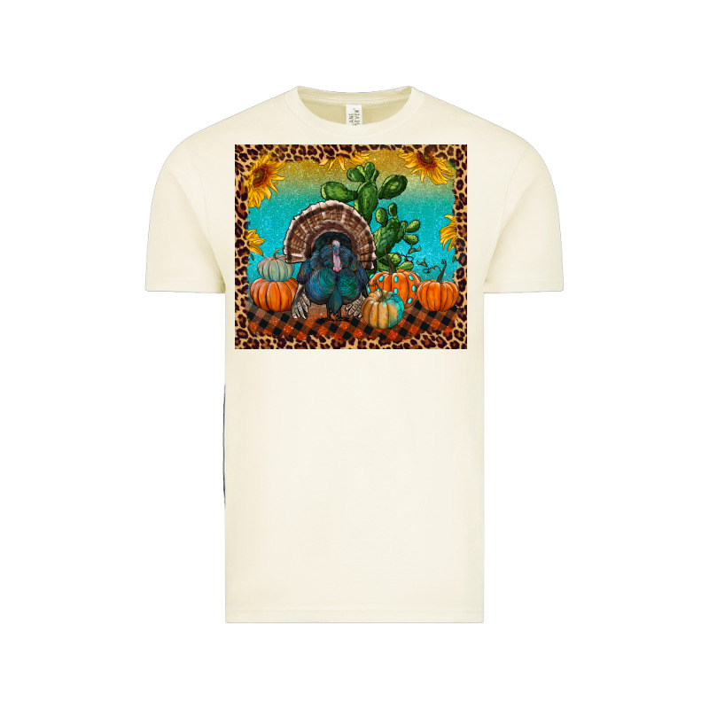 Western Fall Thanksgiving Turkey Vintage Tee by RanaPortraitStore | Teevron