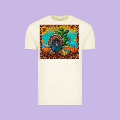 Vintage Tee Western Fall Thanksgiving Turkey