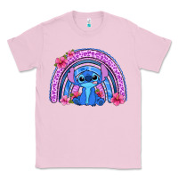 Bubblegum Pink stitch rainbow Classic Tee - Zillion Design Studio
