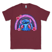 Burgundy stitch rainbow Classic Tee - Zillion Design Studio