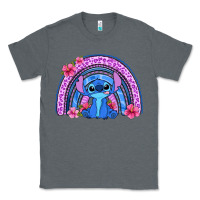 Charcoal Heather stitch rainbow Classic Tee - Zillion Design Studio