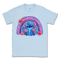 Dusty Blue stitch rainbow Classic Tee - Zillion Design Studio