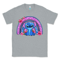 Heather Grey stitch rainbow Classic Tee - Zillion Design Studio