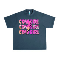 Midnight Navy cowgirl cowgirl lightning bolt Urban Heavy Tee - Zillion Design Studio