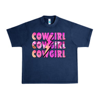 Navy cowgirl cowgirl lightning bolt Urban Heavy Tee - Zillion Design Studio