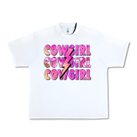White cowgirl cowgirl lightning bolt Urban Heavy Tee - Zillion Design Studio