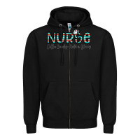 Black coffee scrubs and rubber gloves Zipper Hoodie - CowhideDigitalArt