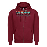 Burgundy coffee scrubs and rubber gloves Zipper Hoodie - CowhideDigitalArt
