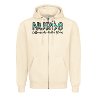 Sandshell coffee scrubs and rubber gloves Zipper Hoodie - CowhideDigitalArt