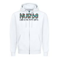 White coffee scrubs and rubber gloves Zipper Hoodie - CowhideDigitalArt