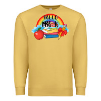 Antique Gold back to school hello pre k Premium Sweatshirt - AdoDesignShop