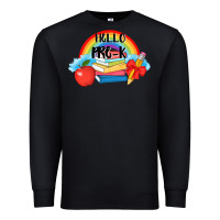 Black back to school hello pre k Premium Sweatshirt - AdoDesignShop