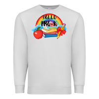 Dove Grey back to school hello pre k Premium Sweatshirt - AdoDesignShop