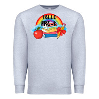 Heather Grey back to school hello pre k Premium Sweatshirt - AdoDesignShop