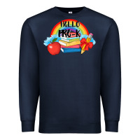 Navy back to school hello pre k Premium Sweatshirt - AdoDesignShop