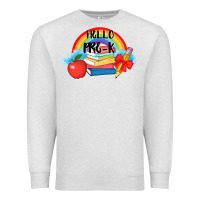 Oatmeal Heather back to school hello pre k Premium Sweatshirt - AdoDesignShop