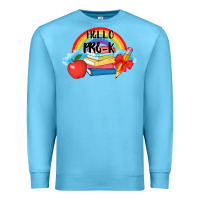 Ocean Blue back to school hello pre k Premium Sweatshirt - AdoDesignShop