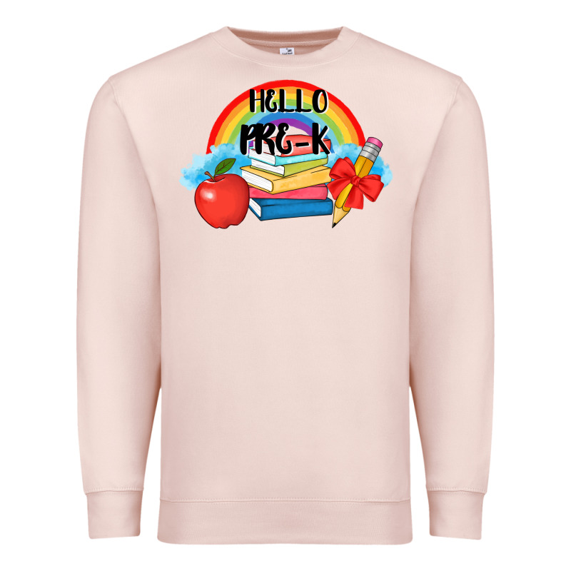 Back To School Hello Pre K Premium Sweatshirt by AdoDesignShop | Teevron