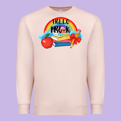 Back To School Hello Pre K Premium Sweatshirt Designed By Adodesignshop