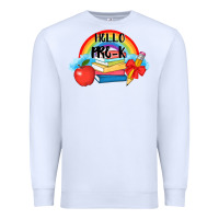 White back to school hello pre k Premium Sweatshirt - AdoDesignShop