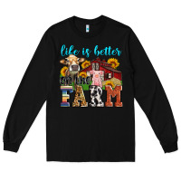 Black life is better on the farm Long Sleeve Tee - Zillion Design Studio
