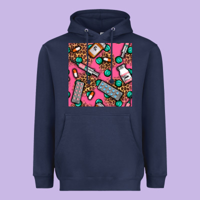 Medicines And Pills Seamless Pattern Heavyweight Hoodie Designed By Bundleandbundleshop