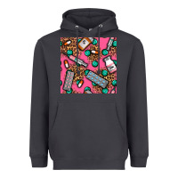Smoke Medicines And Pills Seamless Pattern Heavyweight Hoodie - BundleAndBundleShop