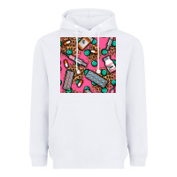 White Medicines And Pills Seamless Pattern Heavyweight Hoodie - BundleAndBundleShop