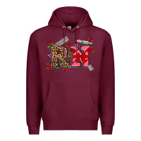 Burgundy valentines day rn Premium Hoodie - NancyCooperArtShop