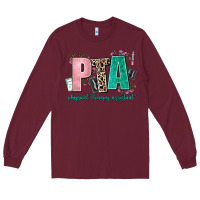 Burgundy pta physical therapy assistant Long Sleeve Tee - AdoDesignShop
