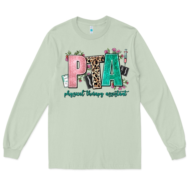 Pta Physical Therapy Assistant Long Sleeve Tee by AdoDesignShop | Teevron