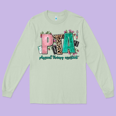 Pta Physical Therapy Assistant Long Sleeve Tee Designed By Adodesignshop