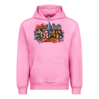 Fuchsia Pink Patriotic Mama Urban Hoodie - BundleAndBundleShop