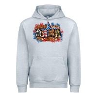 Heather Grey Patriotic Mama Urban Hoodie - BundleAndBundleShop