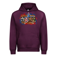 Mauve Wine Patriotic Mama Urban Hoodie - BundleAndBundleShop