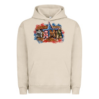 Pigment French Oak Patriotic Mama Urban Hoodie - BundleAndBundleShop