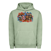 Pigment Oil Green Patriotic Mama Urban Hoodie - BundleAndBundleShop