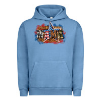 Pigment Pebble Blue Patriotic Mama Urban Hoodie - BundleAndBundleShop