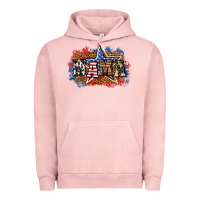Pigment Salmon Patriotic Mama Urban Hoodie - BundleAndBundleShop