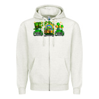Oatmeal Heather st patricks trucks Zipper Hoodie - FaDigitalArtStudio