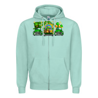 Seafoam st patricks trucks Zipper Hoodie - FaDigitalArtStudio