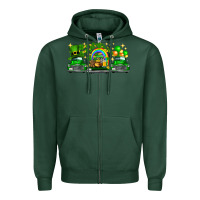 Sports Green st patricks trucks Zipper Hoodie - FaDigitalArtStudio