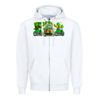 White st patricks trucks Zipper Hoodie - FaDigitalArtStudio