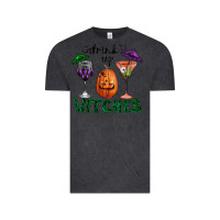 Vintage Black Drink Up Witches Halloween Vintage Tee - RanaPortraitStore