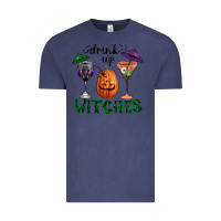 Vintage Denim Drink Up Witches Halloween Vintage Tee - RanaPortraitStore