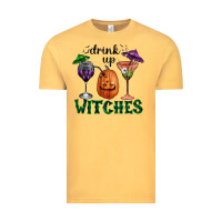 Vintage Mustard Drink Up Witches Halloween Vintage Tee - RanaPortraitStore