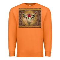 Carrot bull skull flowers glitter and leopard Premium Sweatshirt - Artiststas