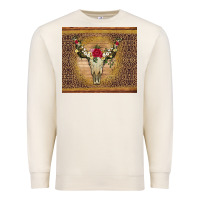 Sandshell bull skull flowers glitter and leopard Premium Sweatshirt - Artiststas
