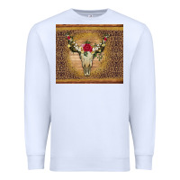 White bull skull flowers glitter and leopard Premium Sweatshirt - Artiststas