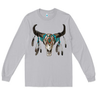 Moon Dust boho bull skull Long Sleeve Tee - RanaPortraitStore